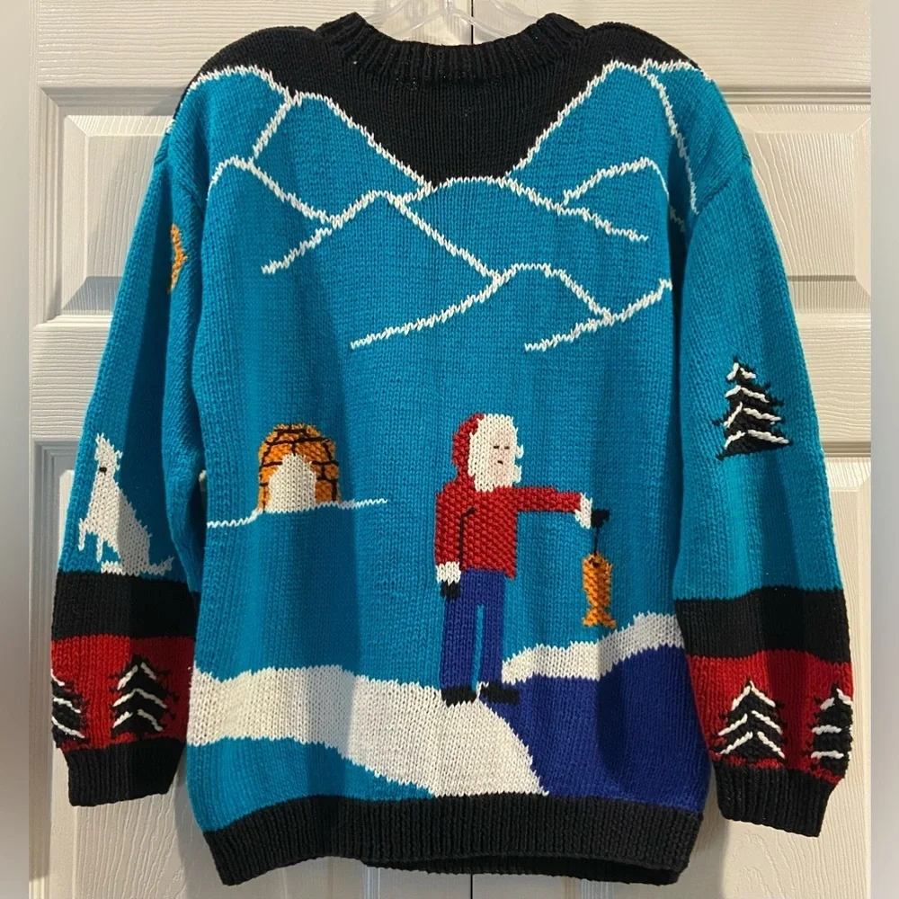 Vintage Miss Jackson’s Sweater Winter Theme Multicolor Size M
